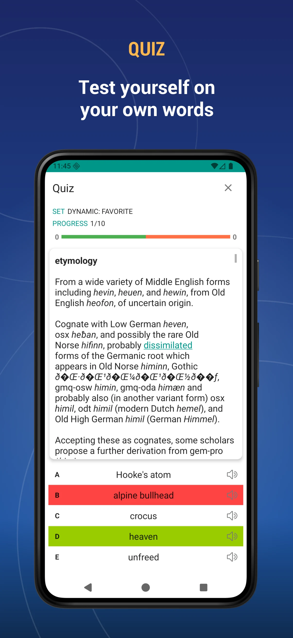English dictionary - offline screenshot