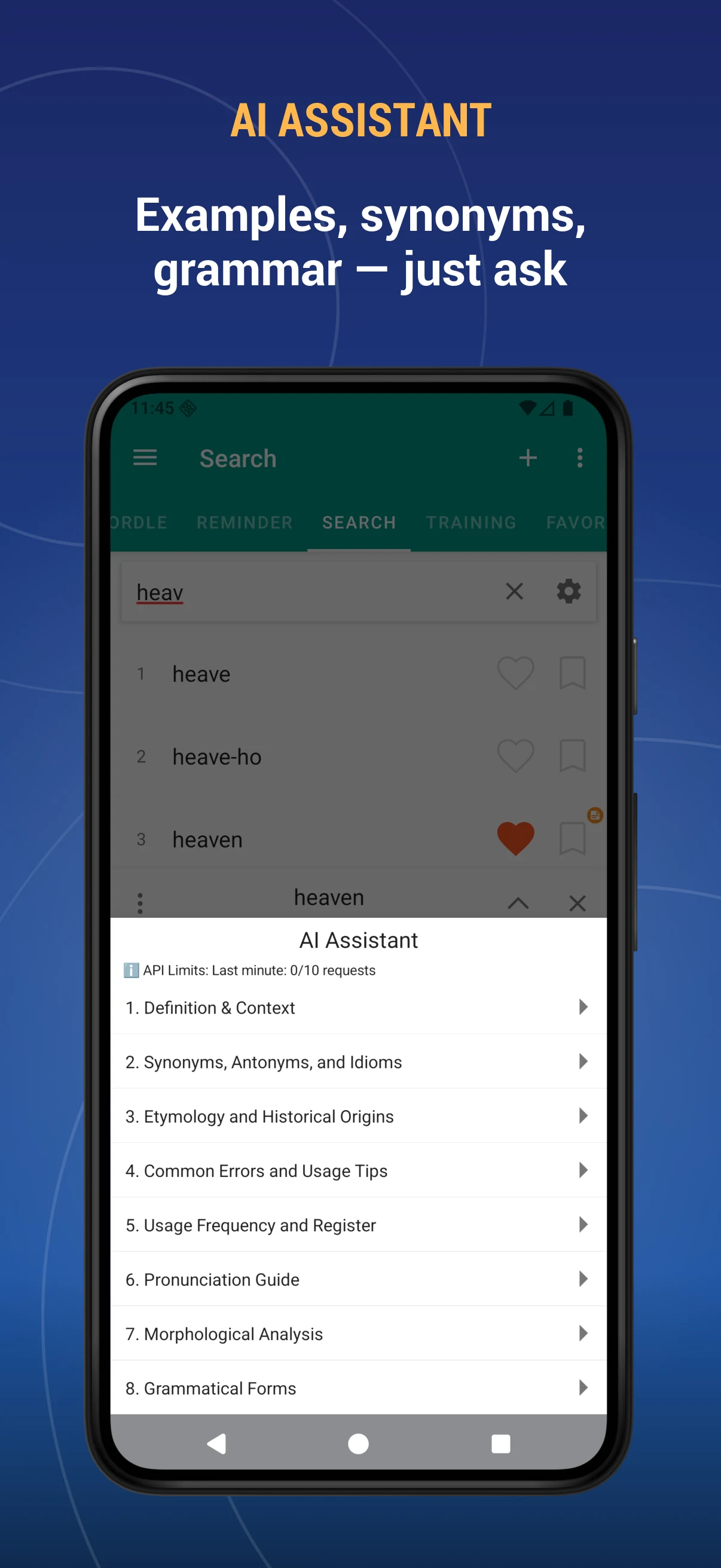 English dictionary - offline screenshot